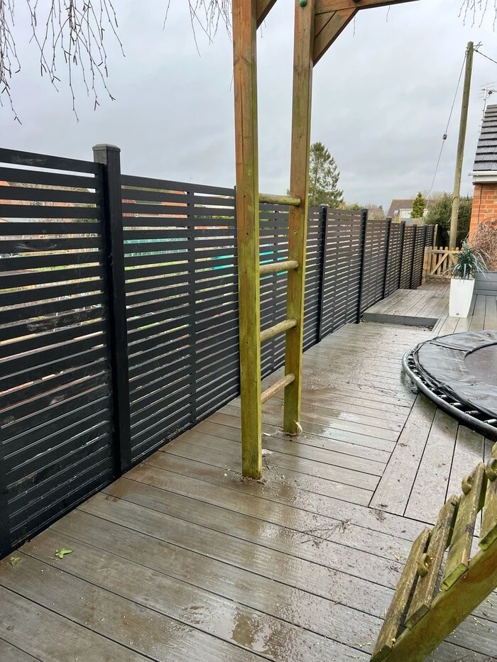 Composite fence installation in Milton
